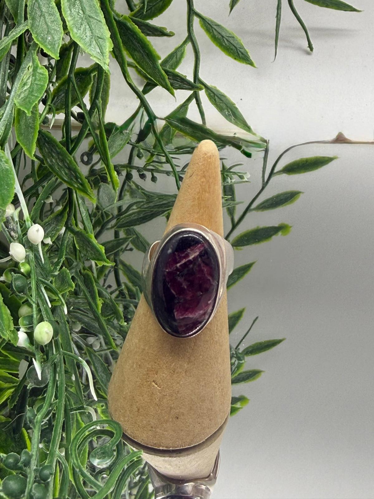 Rare Eudialyte Ring — Emotional Healing, Heart Activation & Inner Strength (Size 6) Crystal Wellness