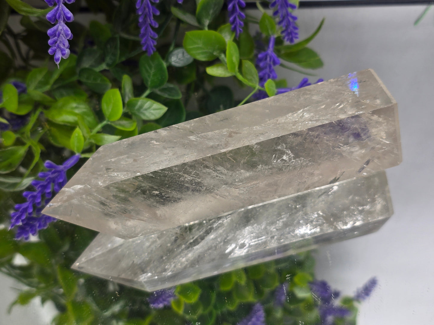 Natural Clear Quartz Generator Tower Point 455g 15x5x4cm – Master Healer Crystal Crystal Wellness