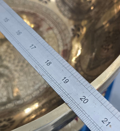 Extra Large Singing Bowl With Buddha Foot And Om Symbol Design Handcrafted With AAA Thick Material And High Quality 45cm, 17inch Crystal Wellness