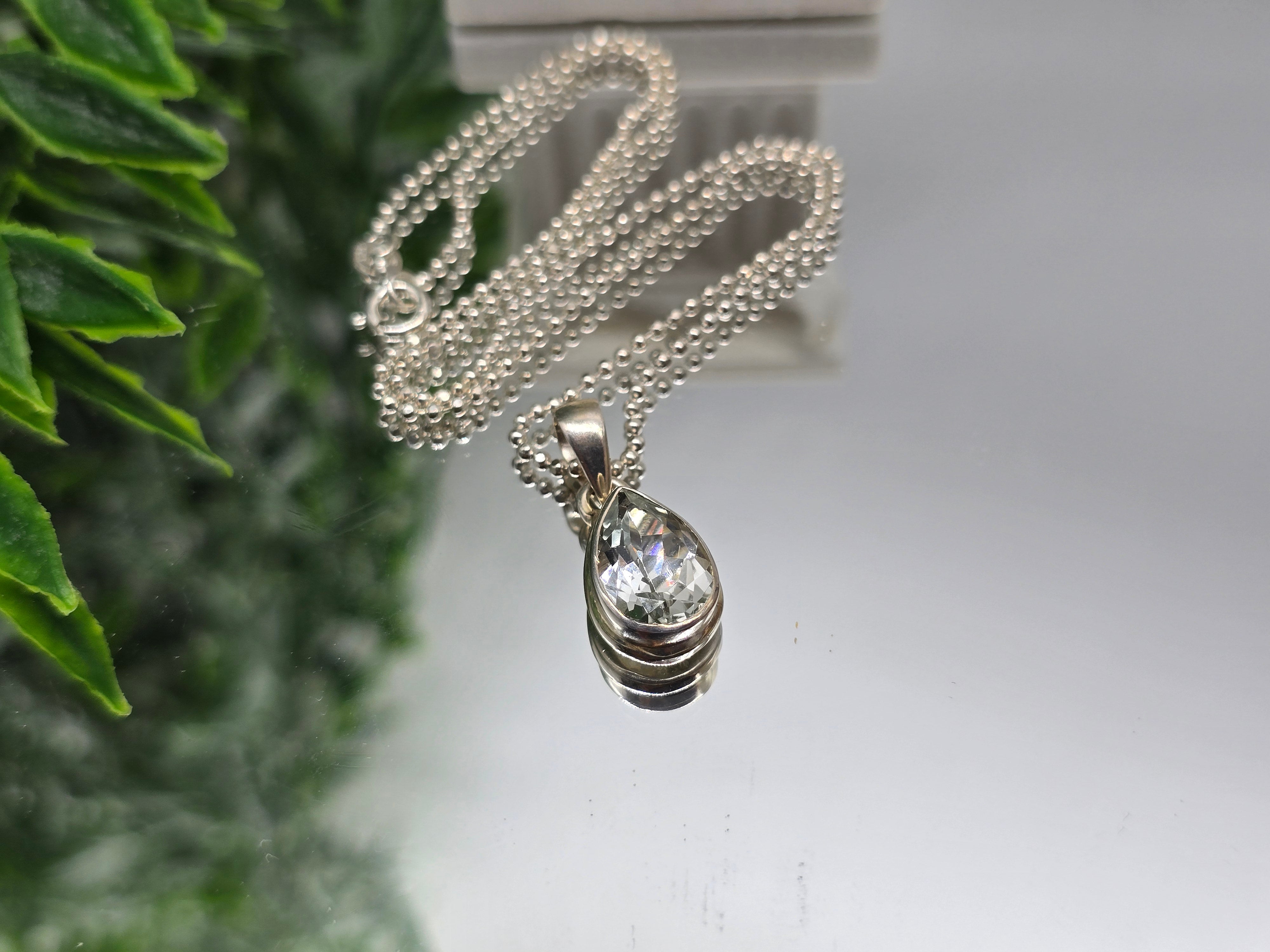 White Topaz “Clarity & Divine Light” 925 Sterling Silver Pendant (Chain Included) Crystal Wellness