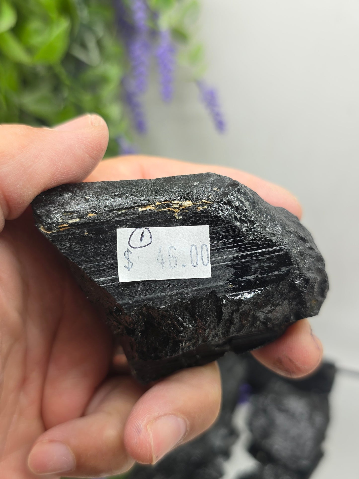Black Tourmaline Raw Variety – Natural Protection Stone Crystal Wellness