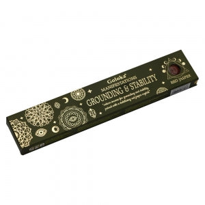 Grounding and Stability Manifestation Gemstone Incense 15gms Sticks Goloka - Value Boxes of 3 Goloka