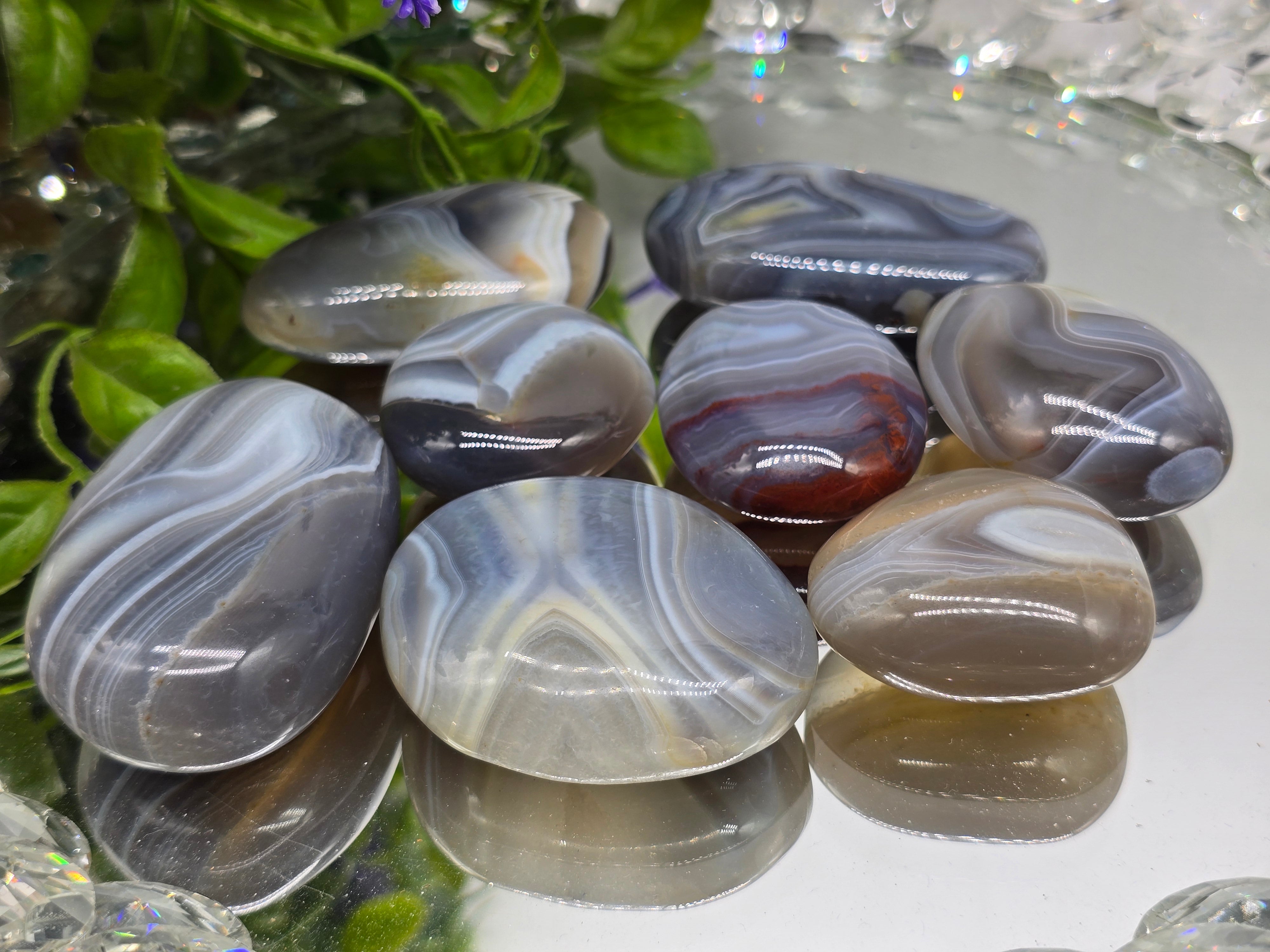 Botswana Agate Palm Stone – Emotional Balance | Gentle Protection | Grounded Strength Crystal Wellness