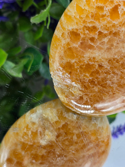 Orange Calcite Polished Freeform – Stone of Joy, Confidence & Creative Energy | 379g 10x8cm Crystal Wellness