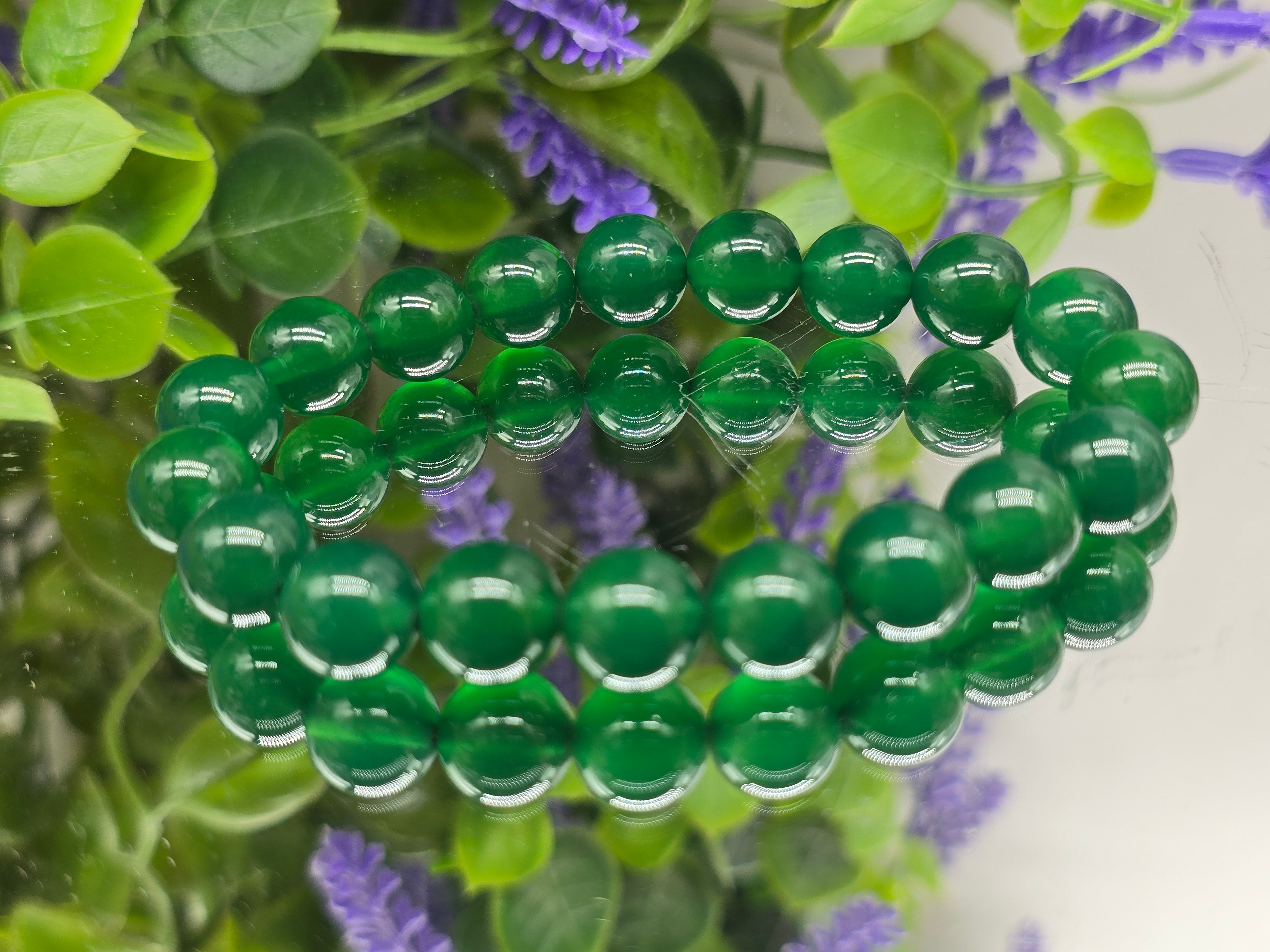 Green Onyx Beads Bracelet Crystal Wellness