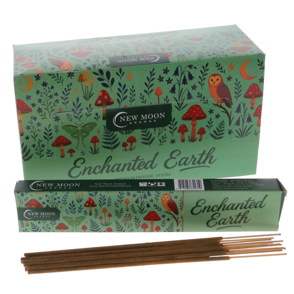 Enchanted Earth Incense 15gms Sticks New Moon Crystal Wellness