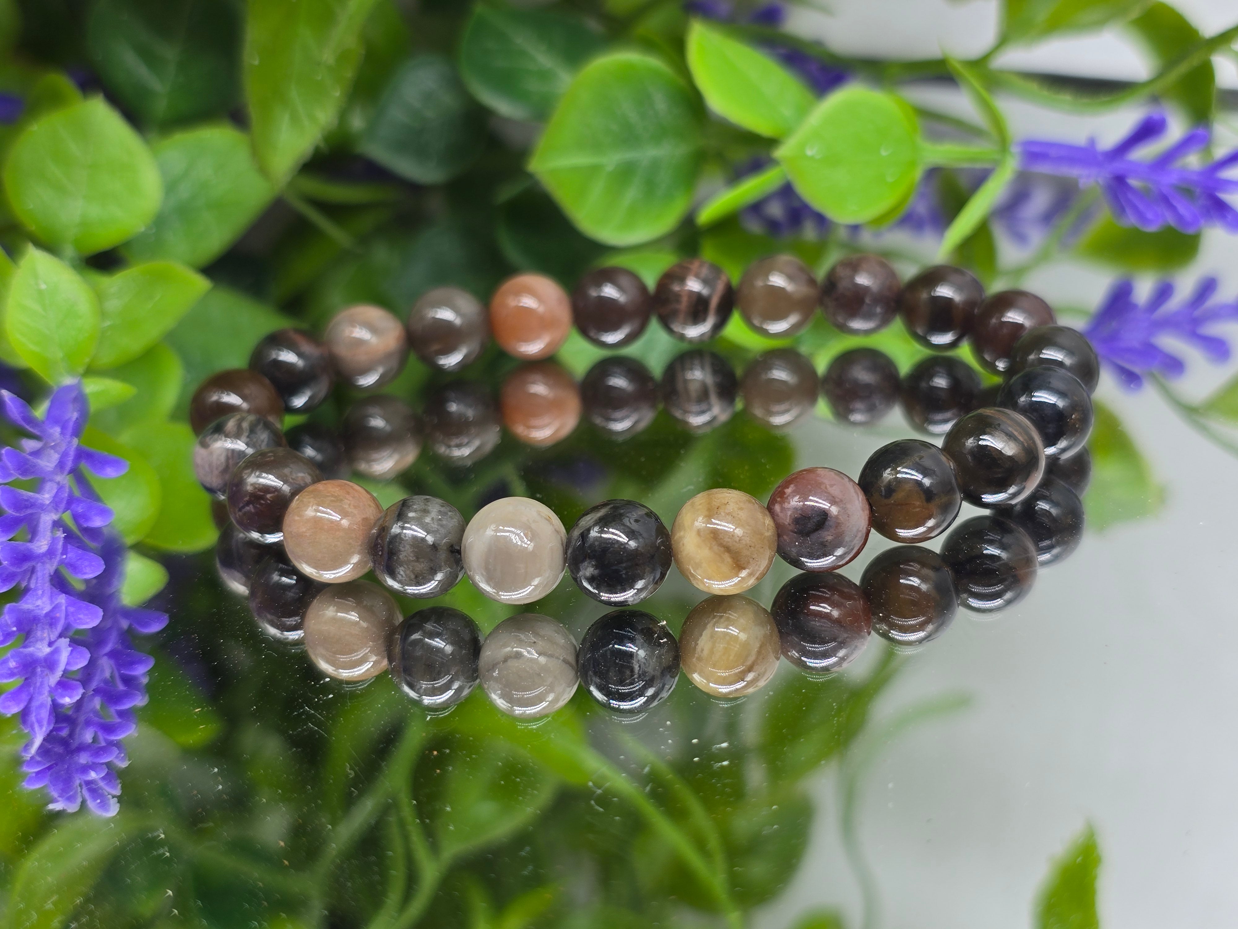 Petrified Wood Beads Bracelet Crystal Wellness