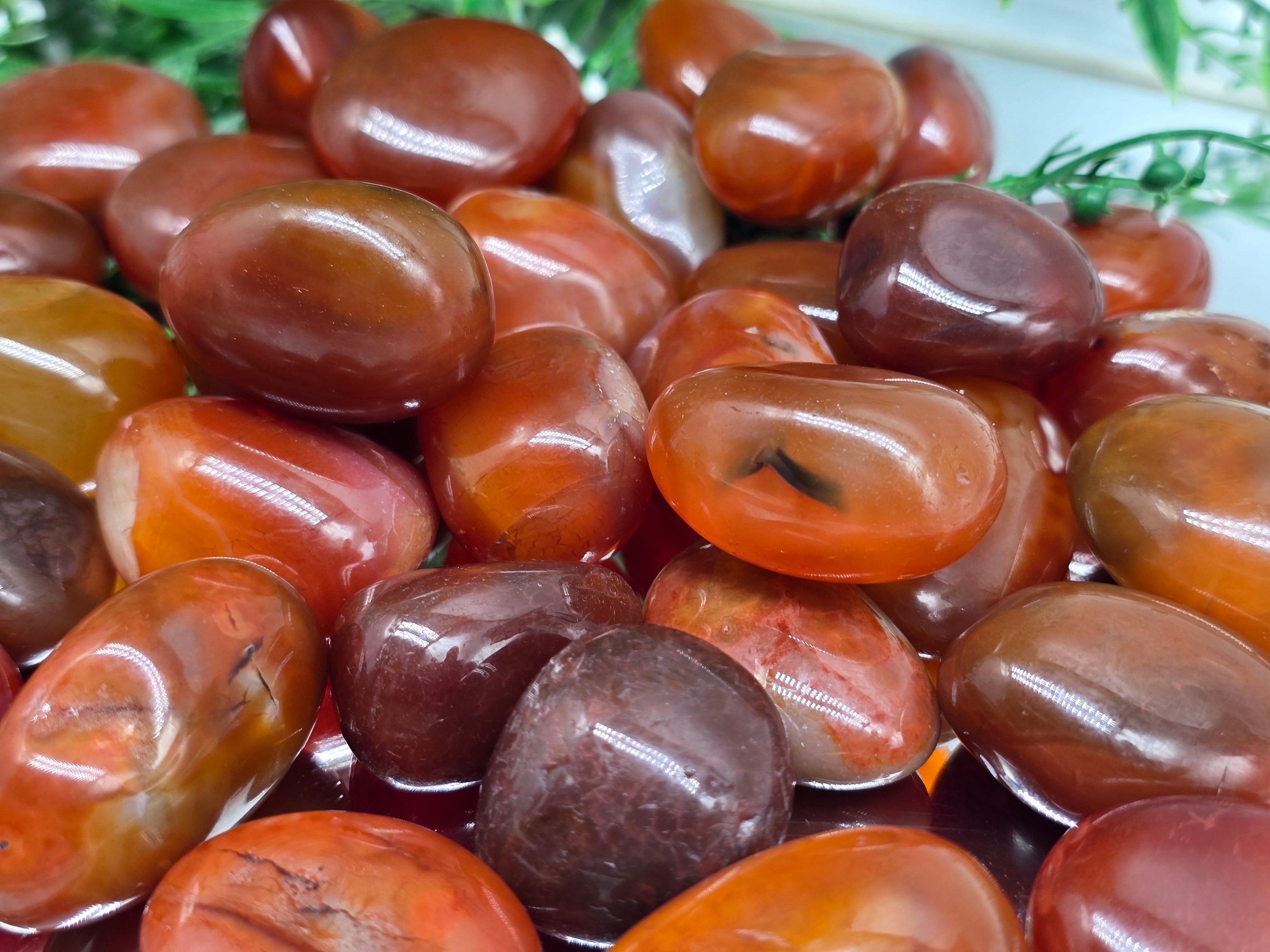 Carnelian Tumbled Stone – Stone of Motivation, Confidence & Empowered Action Crystal Wellness