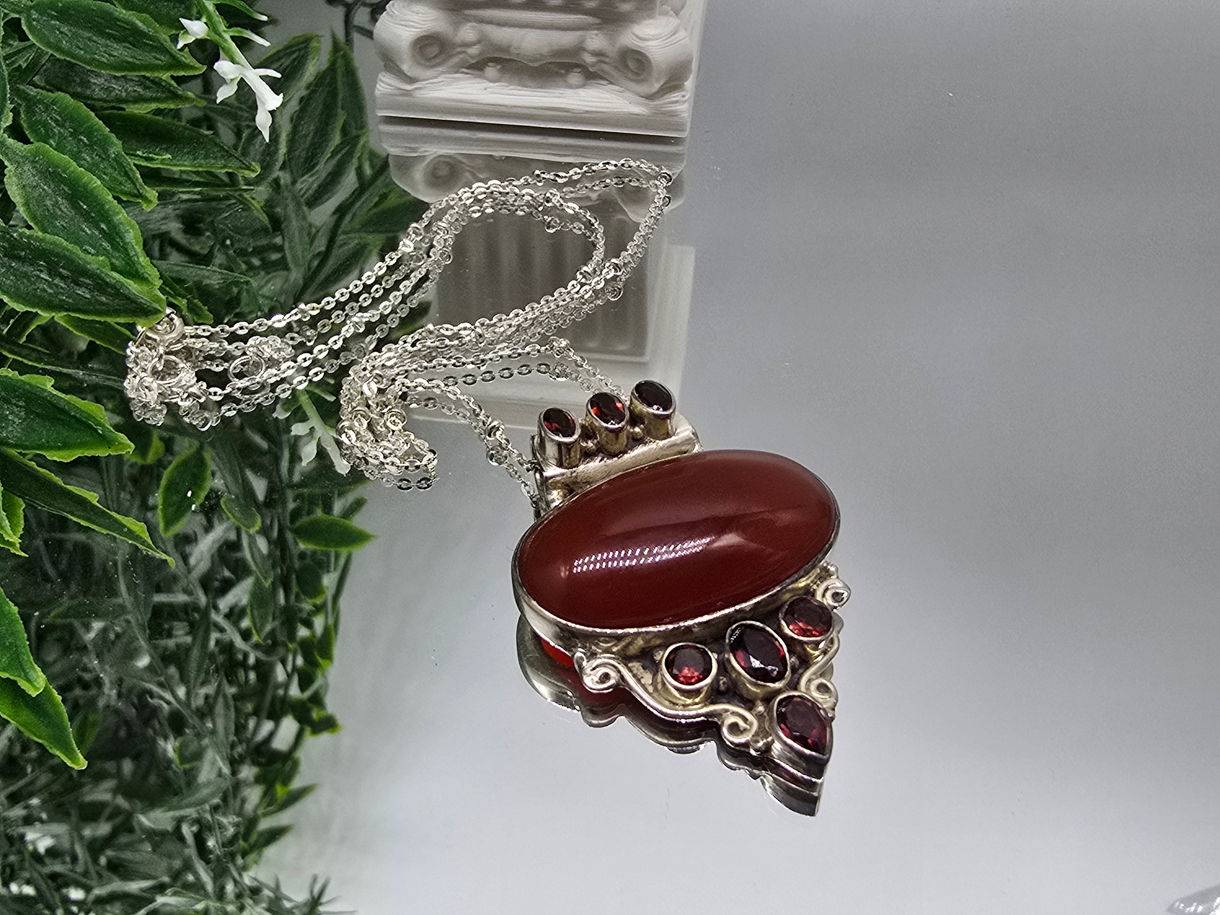 Carnelian Sterling Silver Ring - size 9 Crystal Wellness