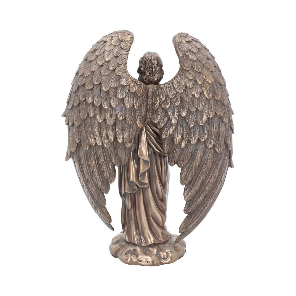 Bronzed Flower of Life Metatron Archangel Figure – Sacred Geometry Statue 26cm | 1.3kg Crystal Wellness