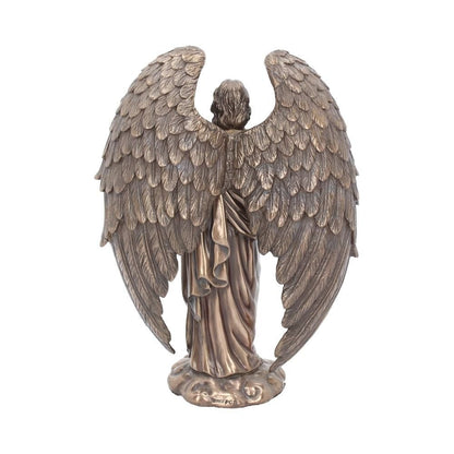 Bronzed Flower of Life Metatron Archangel Figure – Sacred Geometry Statue 26cm | 1.3kg Crystal Wellness