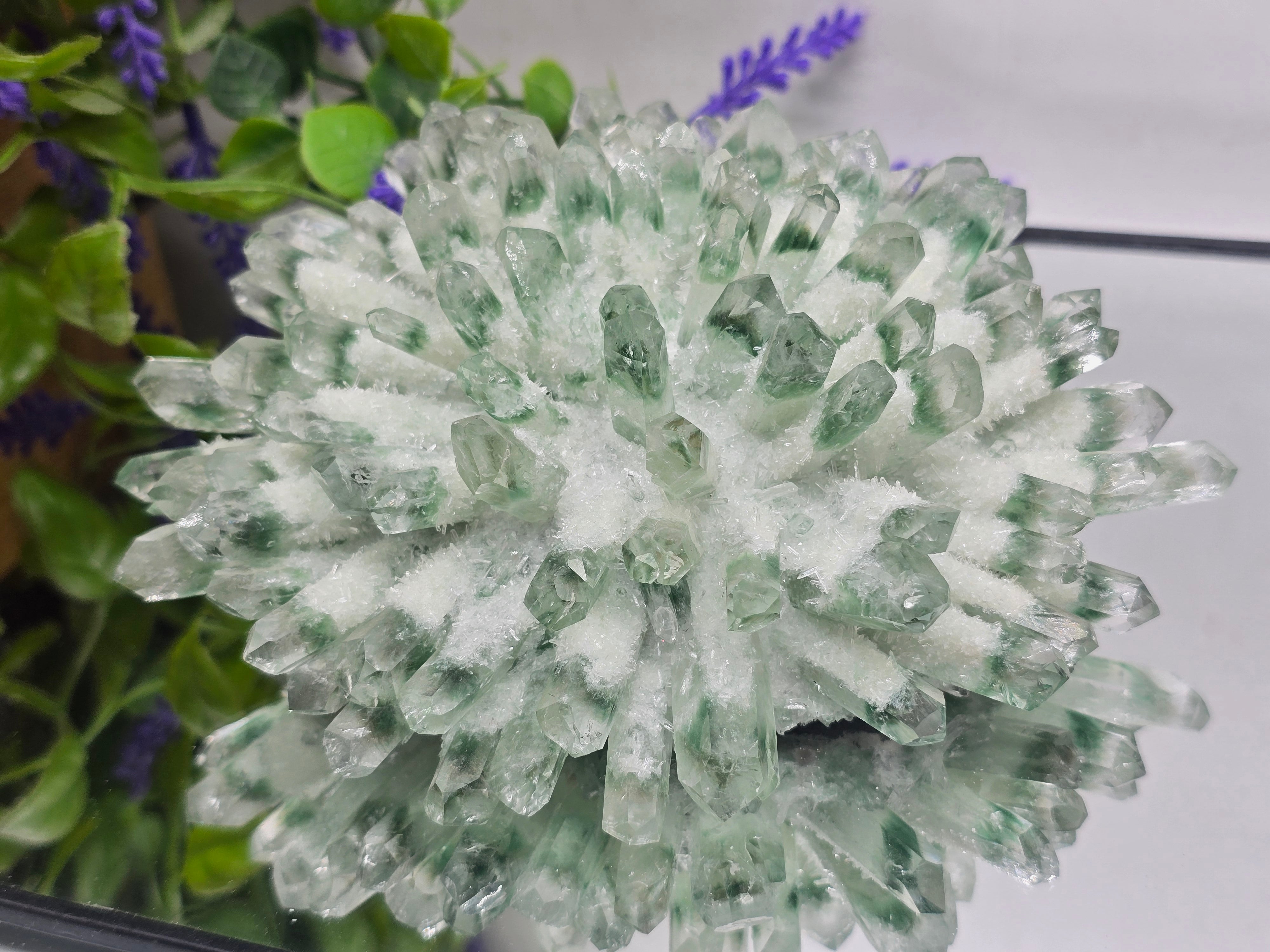 Green Chromium Quartz Cluster – Self-Healing, Heart Renewal & Regenerative Abundance 16x13x5cm Crystal Wellness
