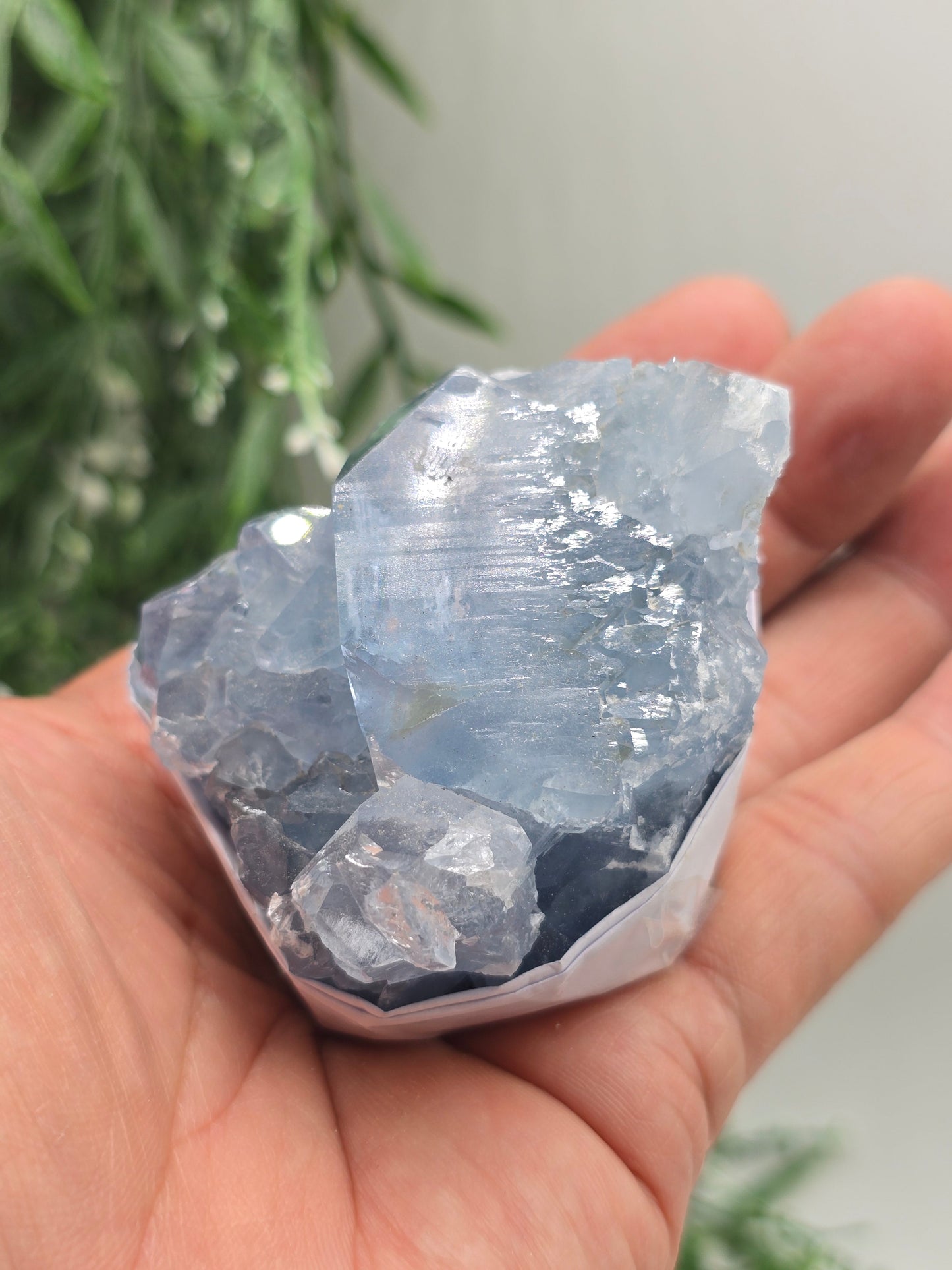 Natural Celestite Cluster – Madagascar | Angelic Communication, Peace & Spiritual Connection Crystal Wellness
