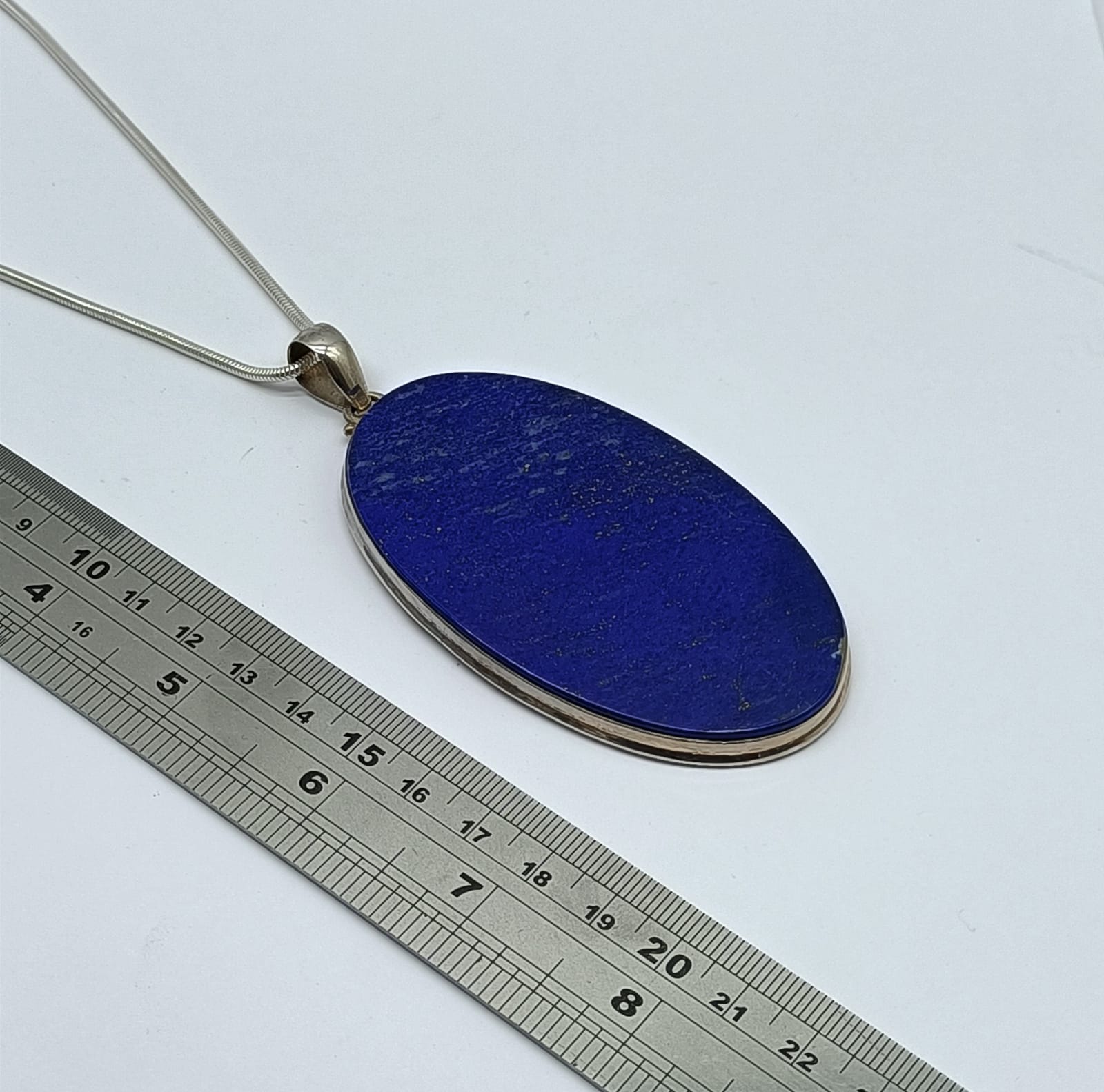 Lapis Lazuli 925 Sterling Silver Large Pendant