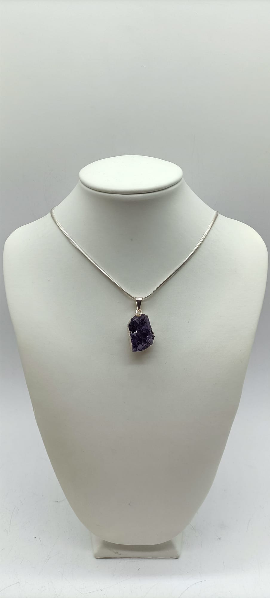 Amethyst Druze Silver Plated Pendant