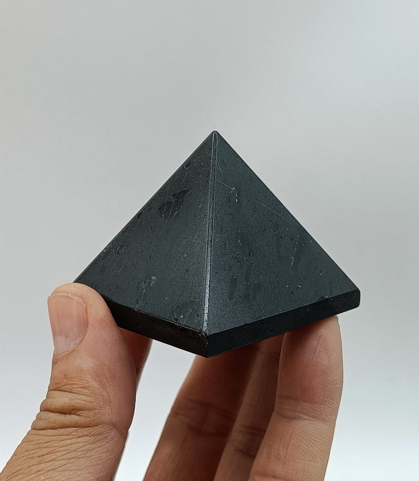 Black Tourmaline Pyramid 177g 60mm x 60mm Crystal Wellness