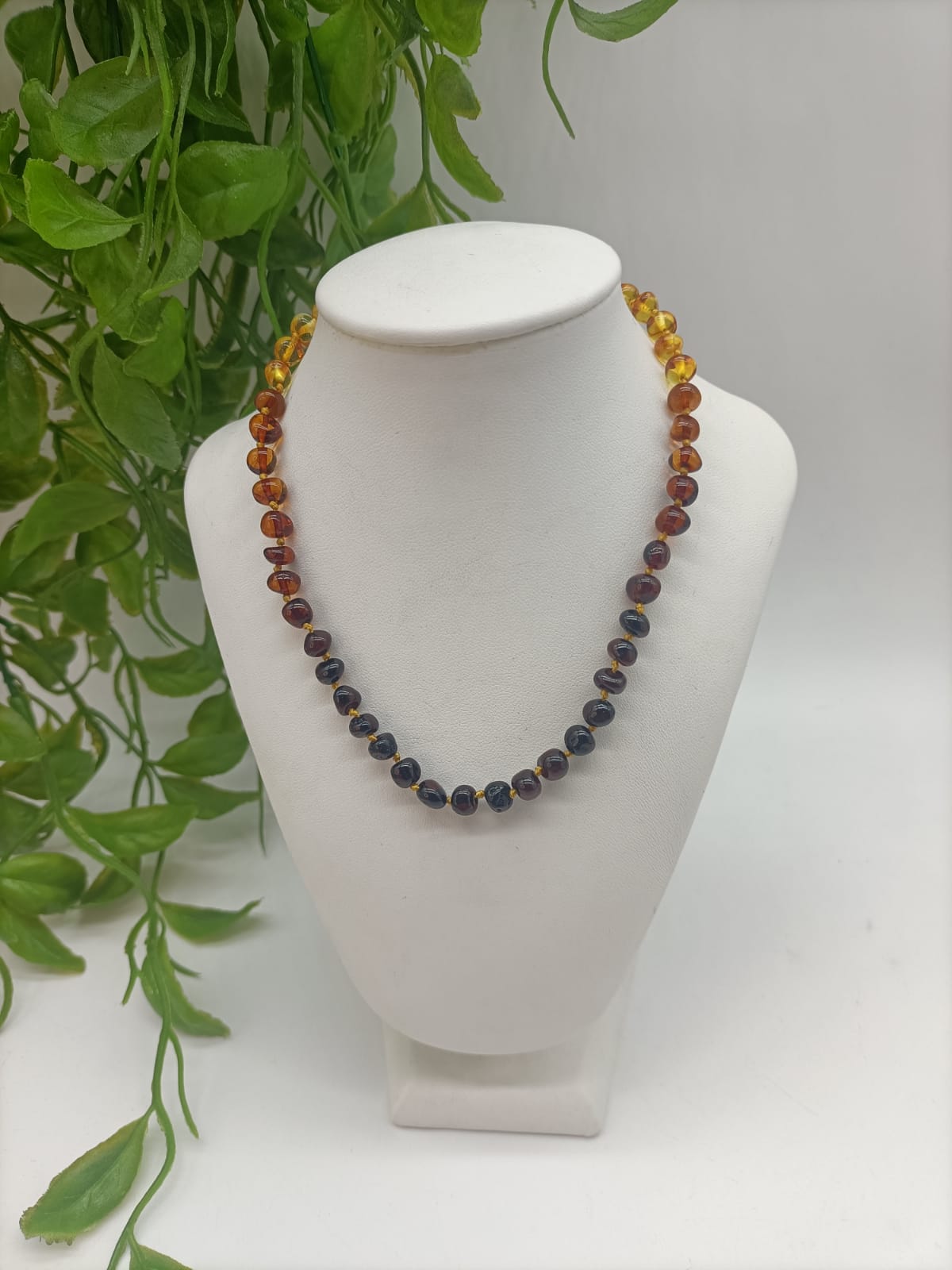 Baroque Rainbow Natural Baby Amber Necklace High Grade

