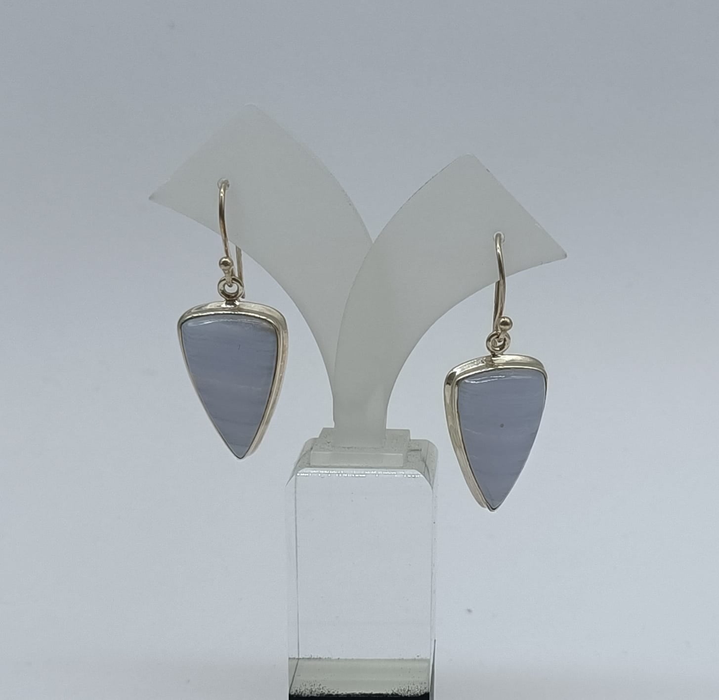 Blue Lace Agate 925 Sterling Silver Earring