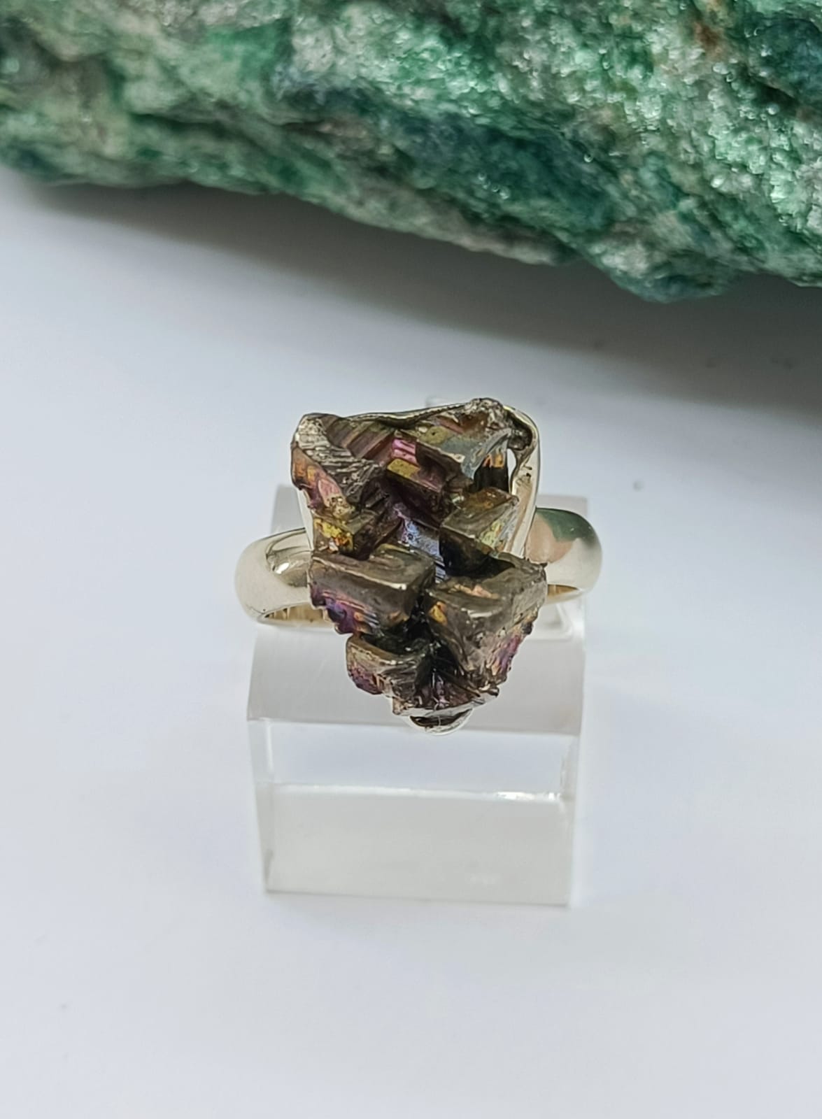 Bismuth Sterling Silver Ring Size 7 Crystal Wellness