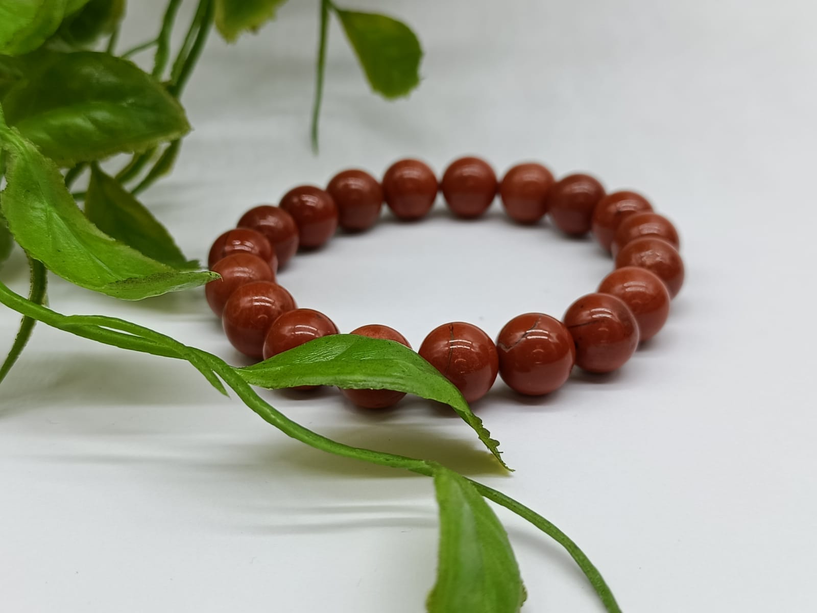 Red Jasper Beads Bracelet Crystal Wellness