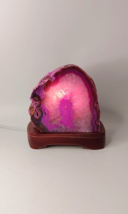 Pink Agate Lamp 2478g Crystal Wellness