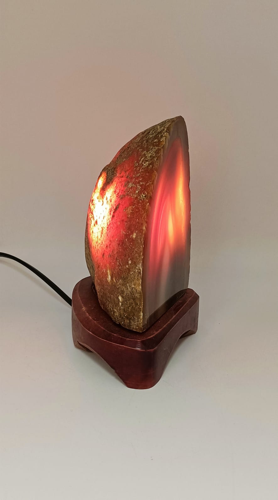 Brown Agate Lamp 1157g Crystal Wellness