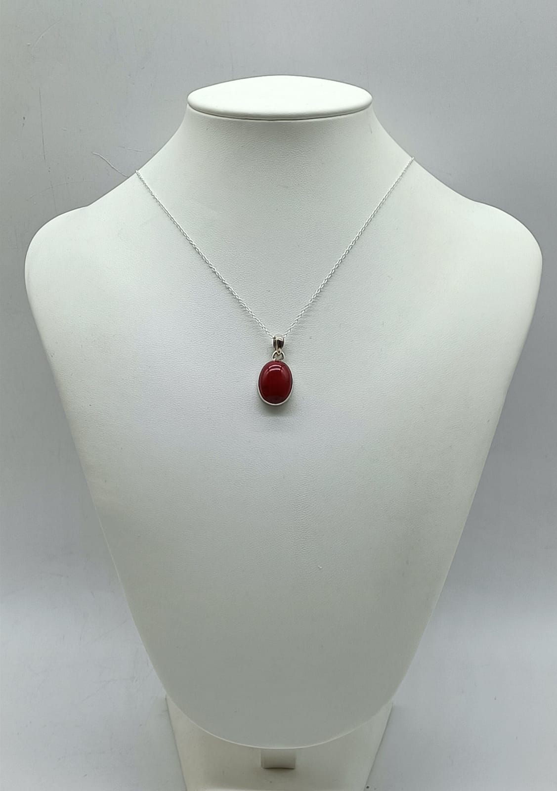 Red Coral 925 Sterling Silver Pendant