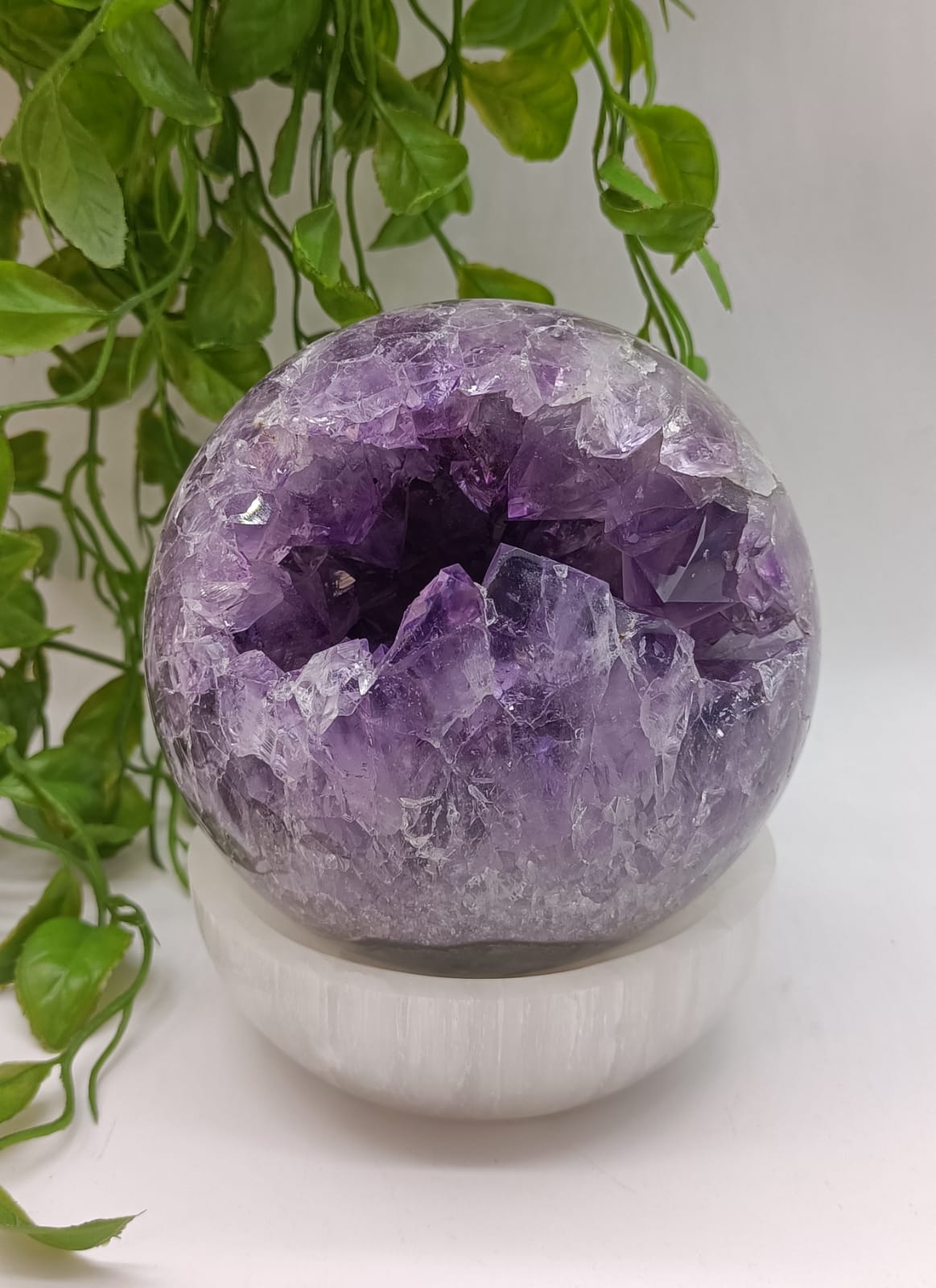 Amethyst Sphere High Grade 1626g  115mm x 115mm Crystal Wellness