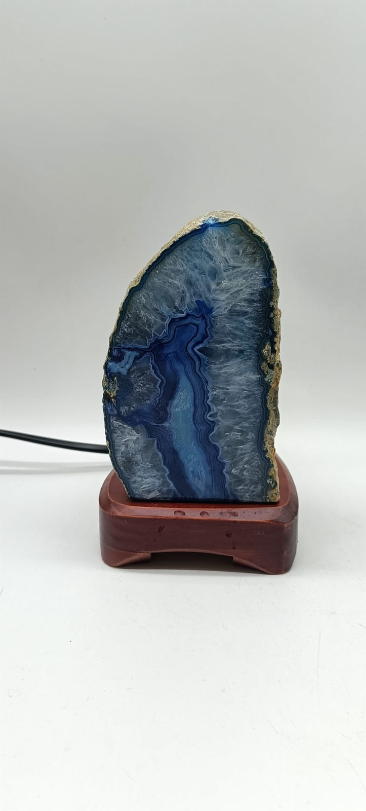 Blue Agate Lamp 1270g Crystal Wellness