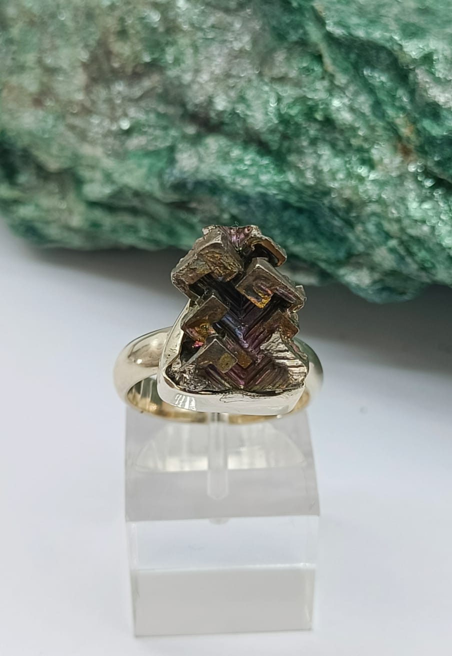 Bismuth Sterling Silver Ring Size 7 Crystal Wellness