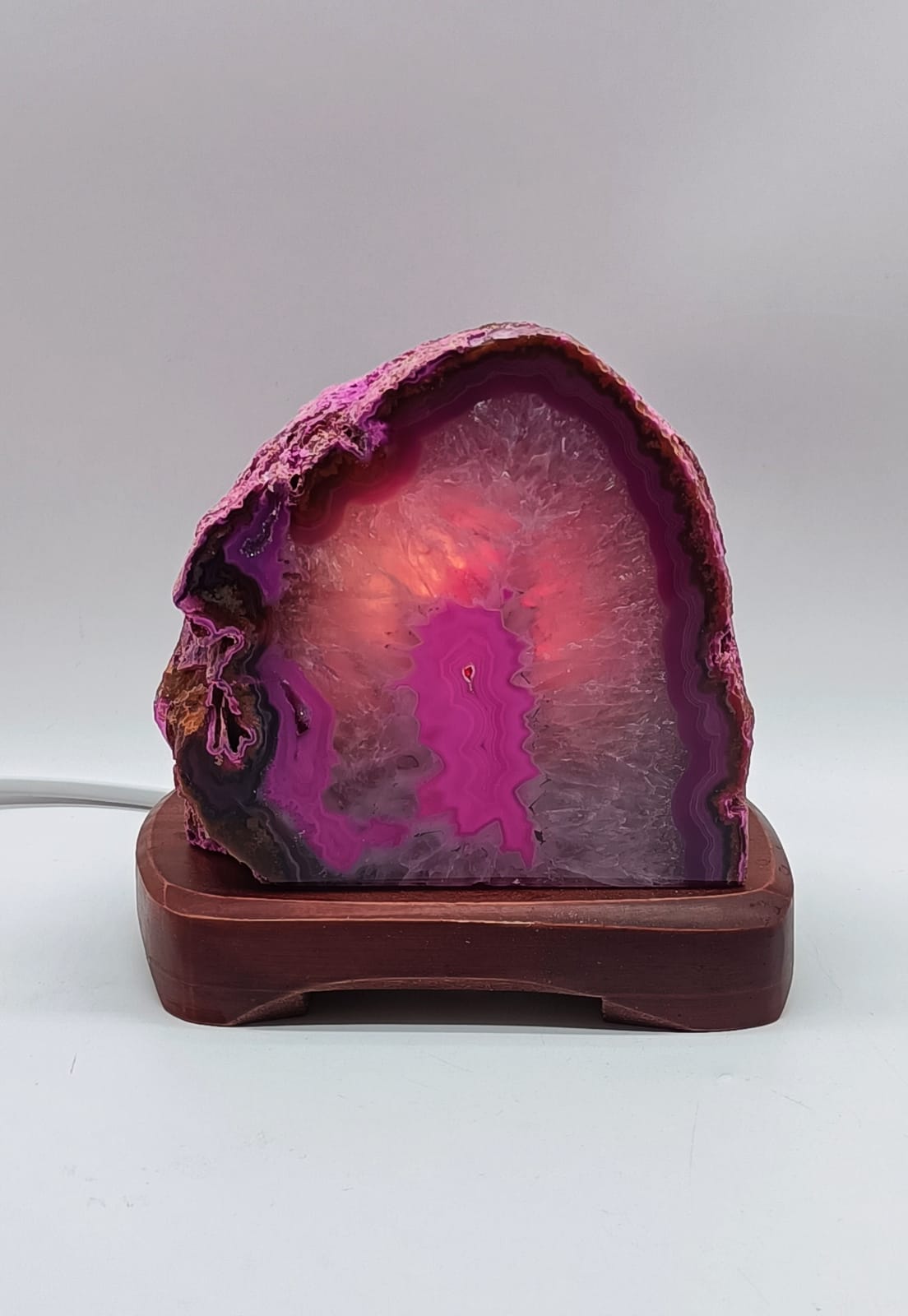 Pink Agate Lamp 2478g Crystal Wellness