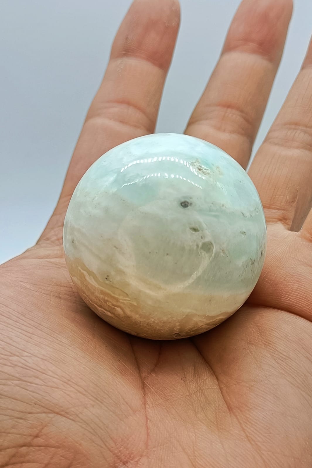 Caribbean Blue Calcite Spheres Crystal Wellness
