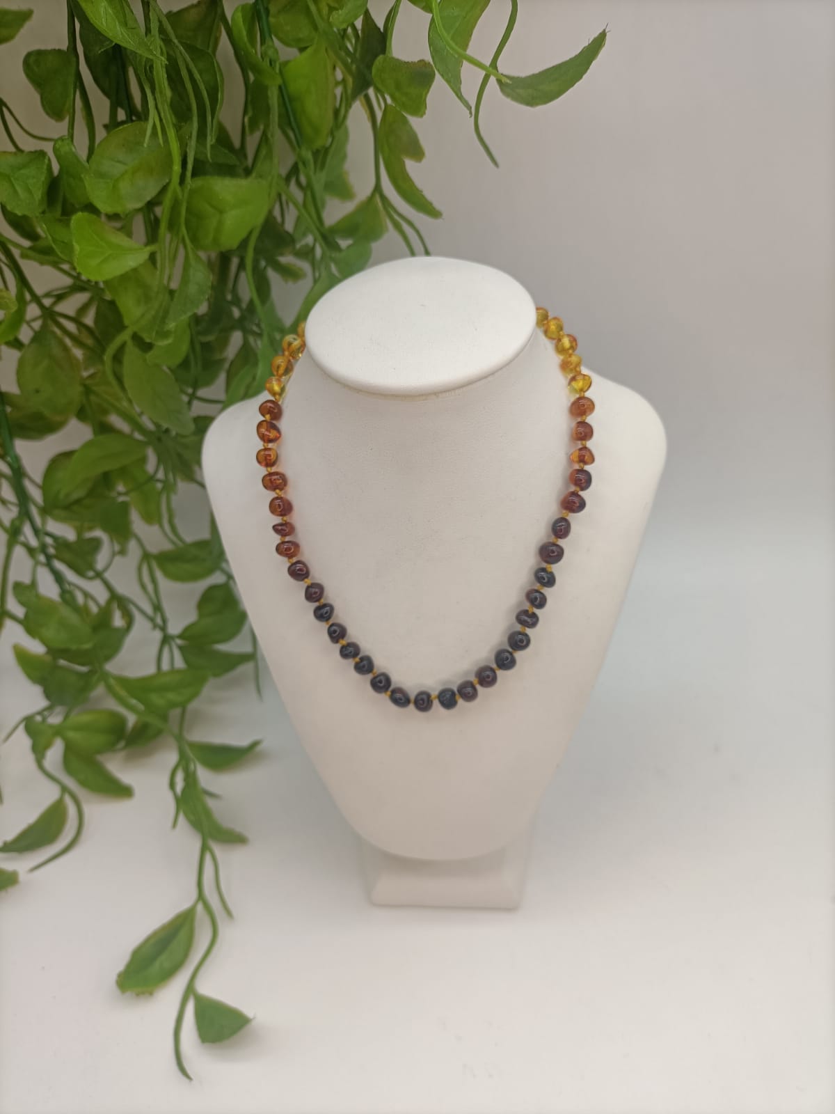 Baroque Rainbow Natural Baby Amber Necklace High Grade

