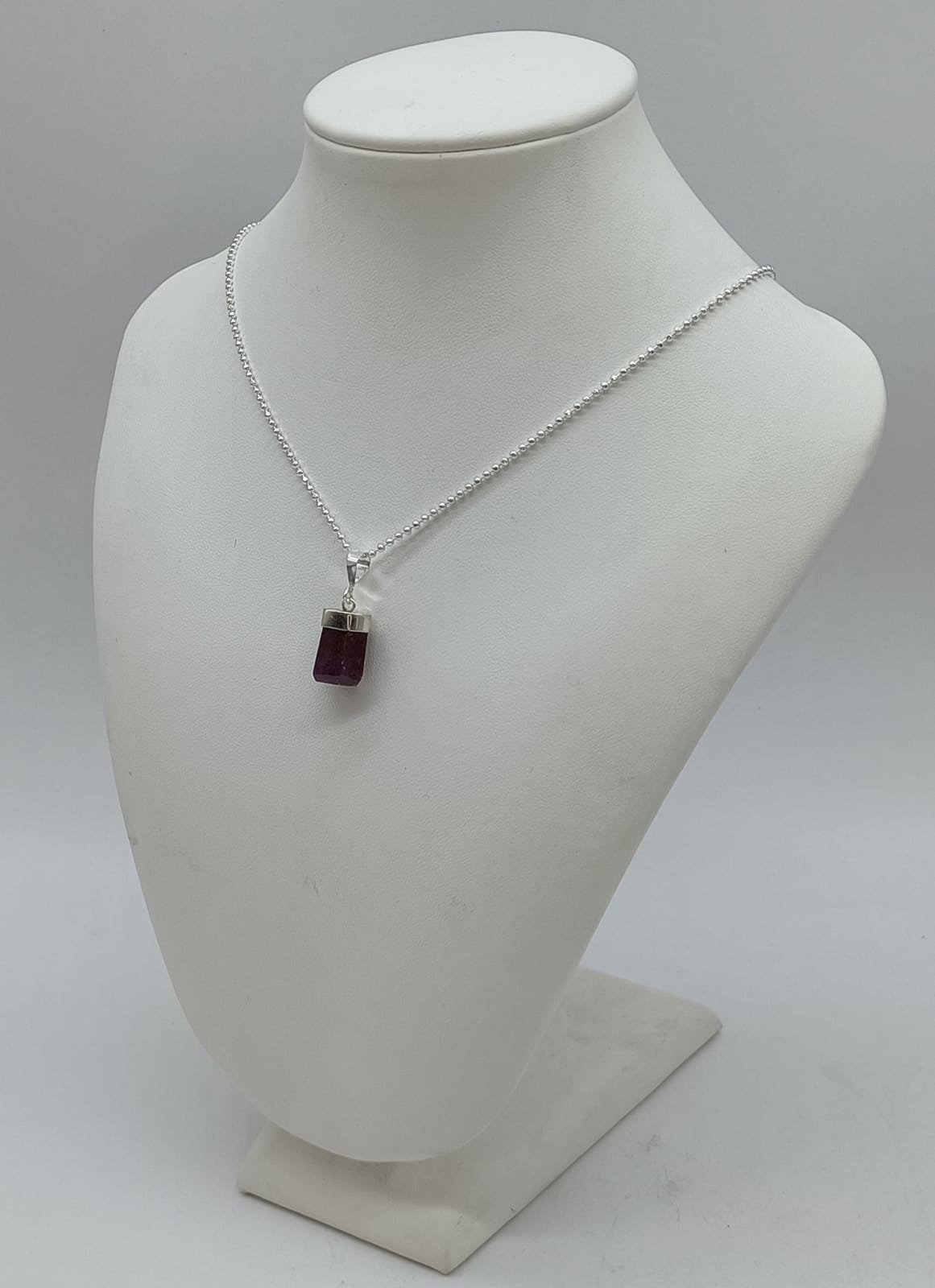 Ruby 925 Sterling Silver Pendant Crystal Wellness