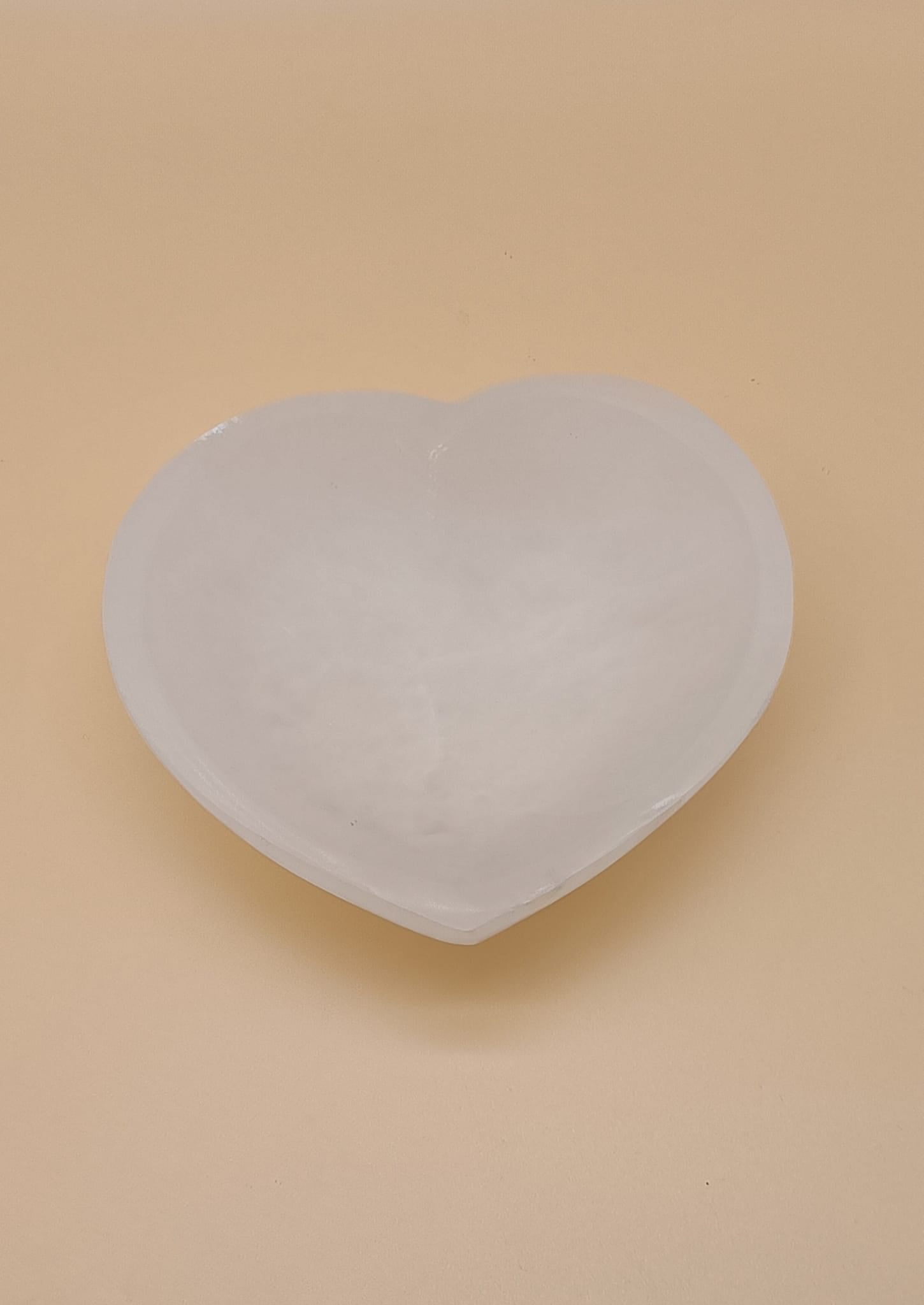 Selenite Crystal Charging Bowl Large Heart Shape
