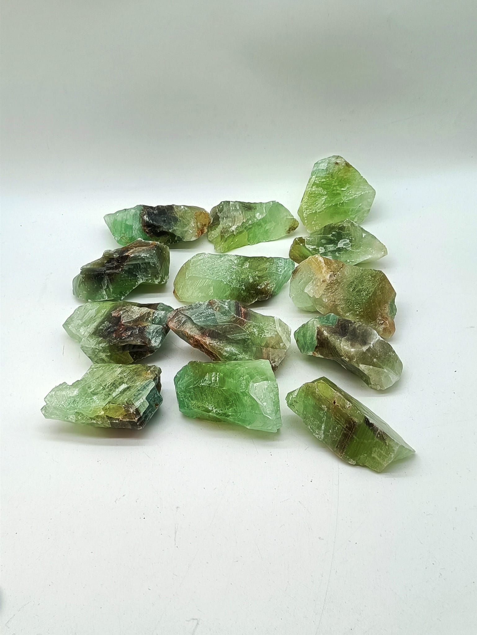Green Calcite Large Crystal Wellness