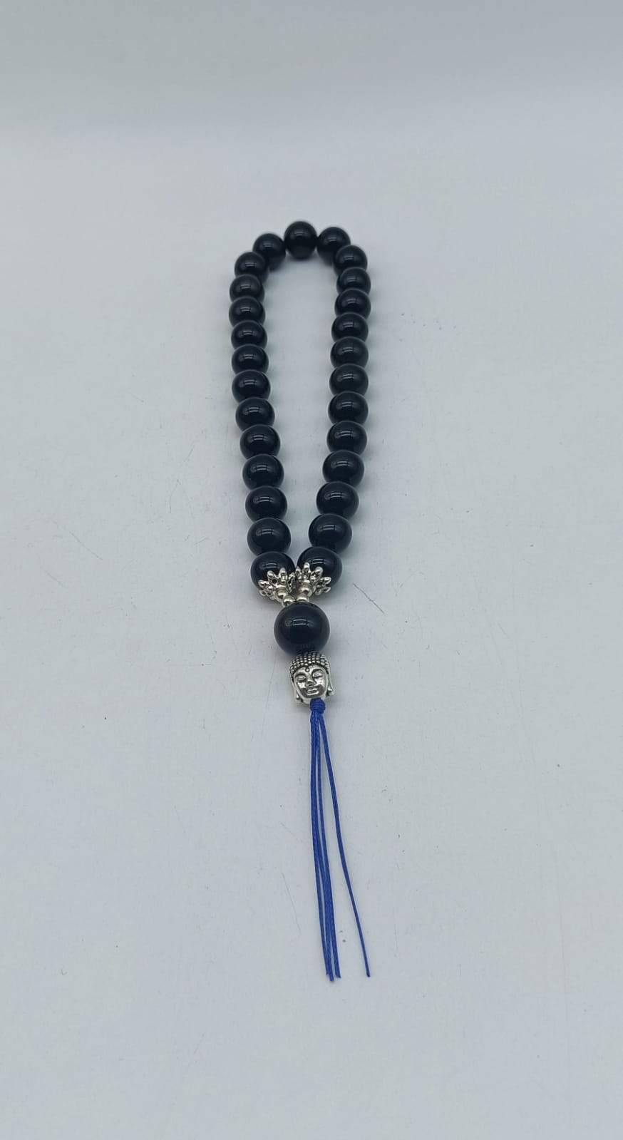 Black Obsidian Protection Japa Mala 27 Beads Crystal Wellness