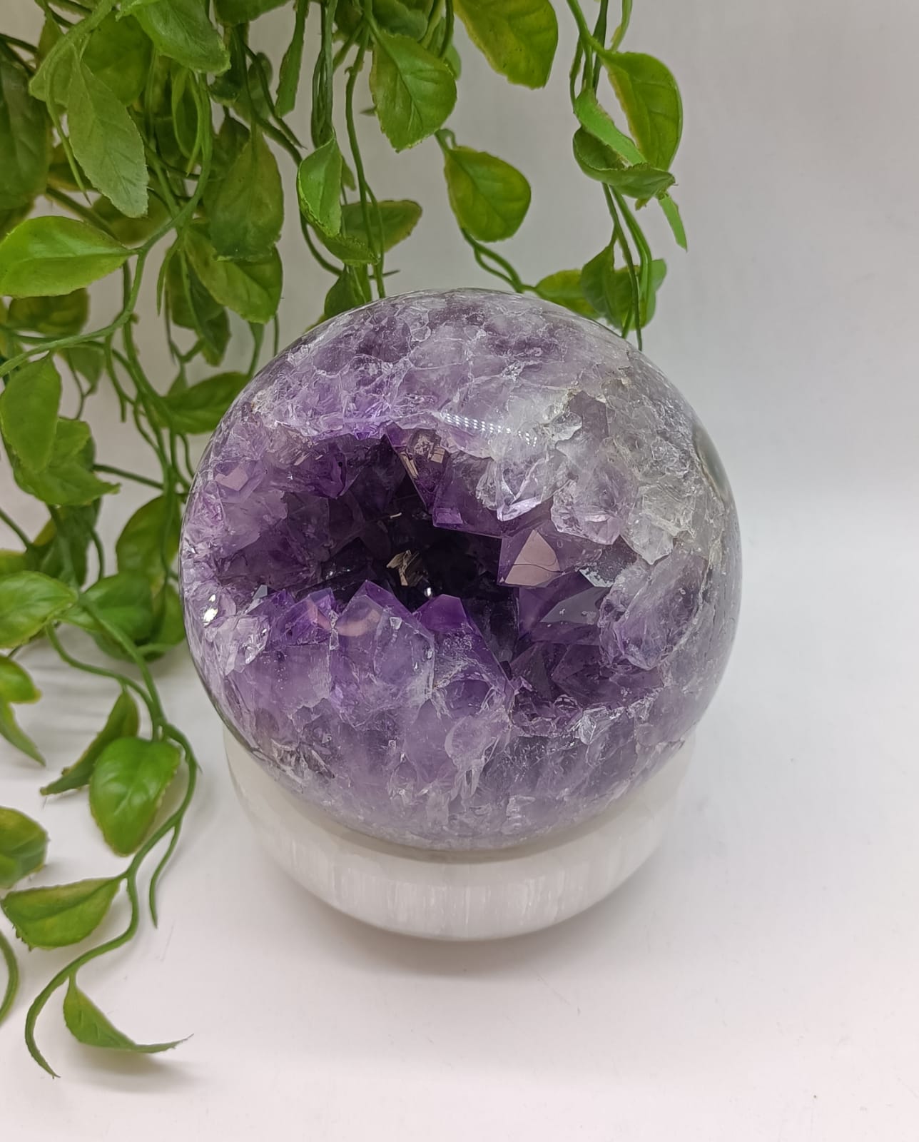 Amethyst Sphere High Grade 1626g  115mm x 115mm Crystal Wellness