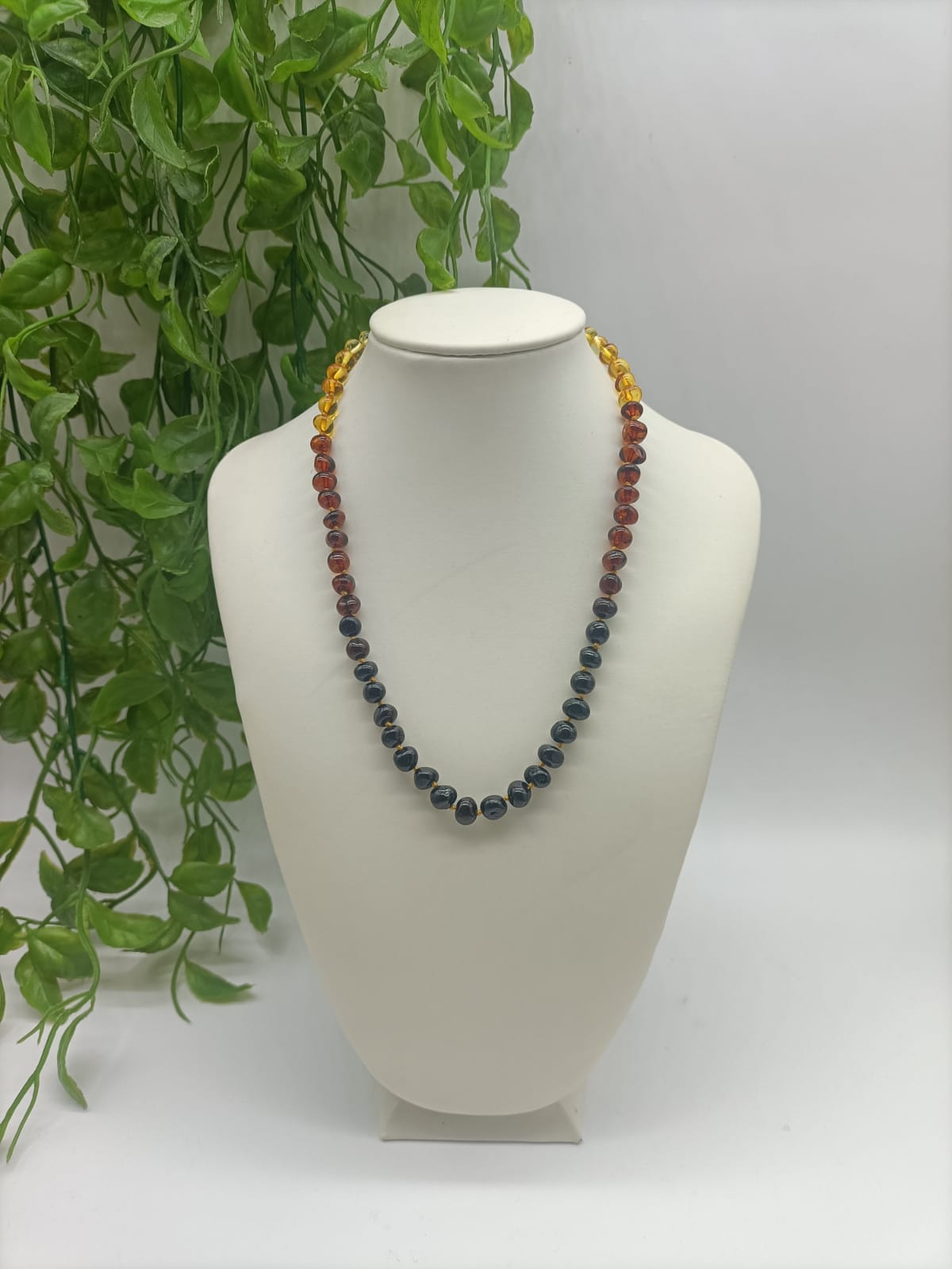 Baroque Rainbow Natural Amber Adult Necklace High Grade Crystal Wellness