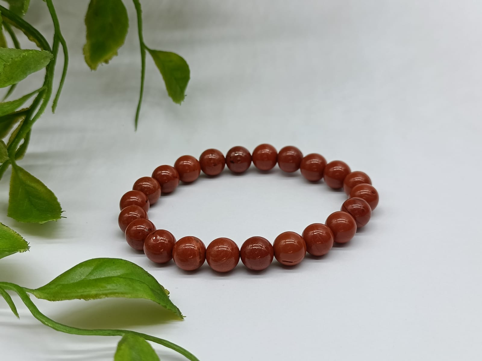 Red Jasper Beads Bracelet Crystal Wellness