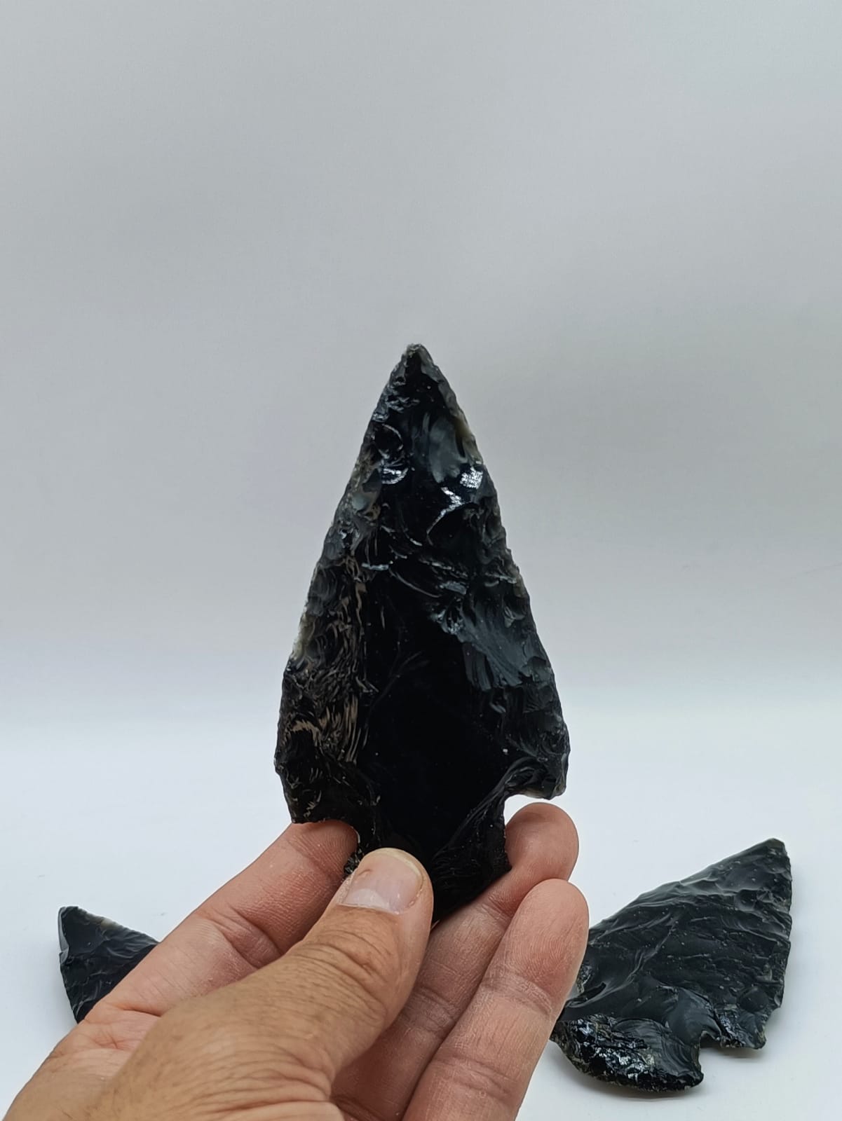 Black Obsidian Large Arrowhead Crystal Wellness