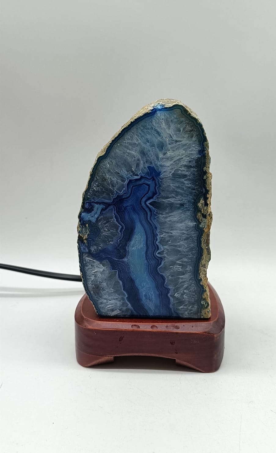 Blue Agate Lamp 1270g Crystal Wellness