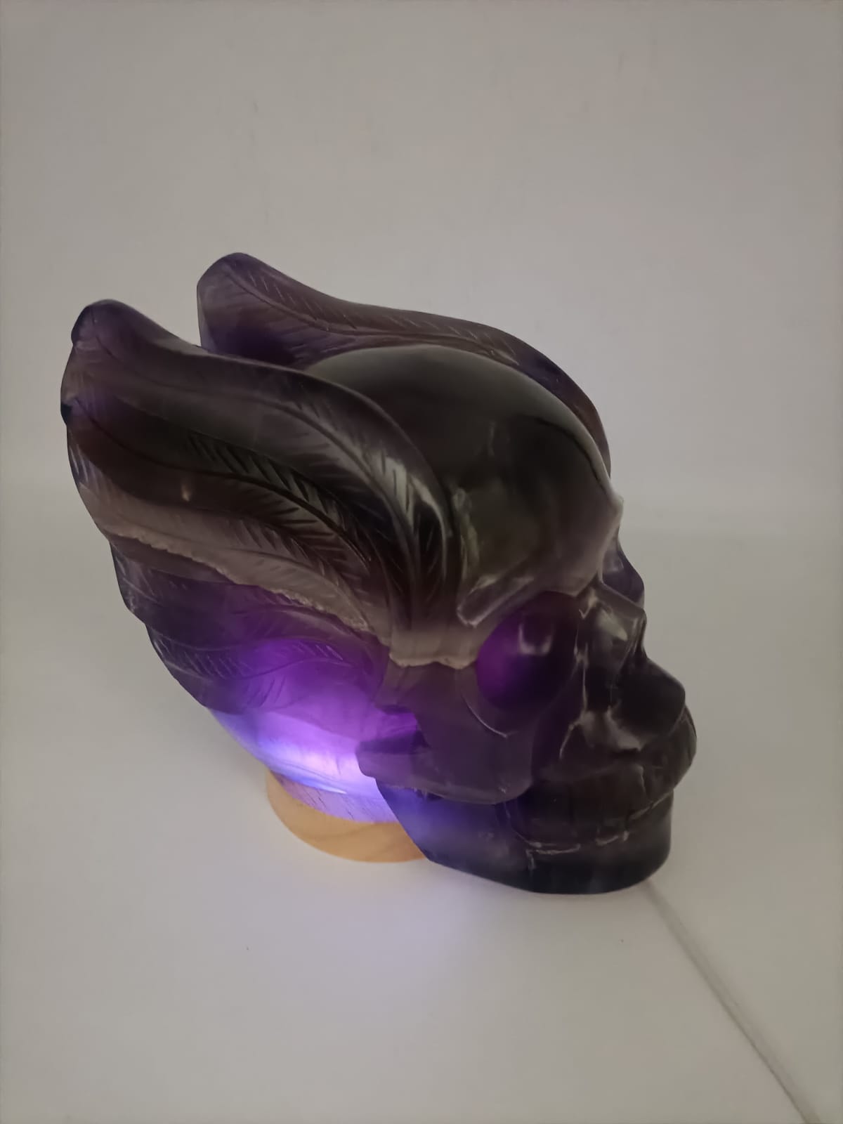 Fluorite Skull with Wings LARGE 7.828 Kg Crystal Wellness