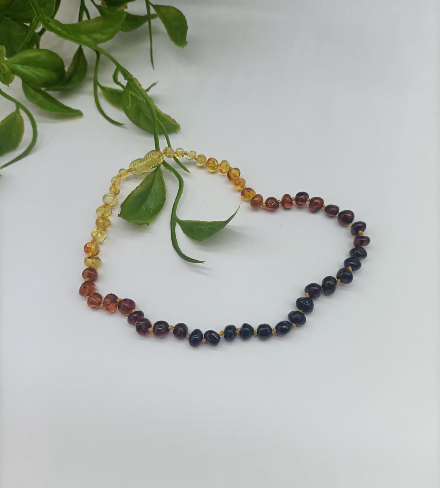 Baroque Rainbow Natural Baby Amber Necklace High Grade

