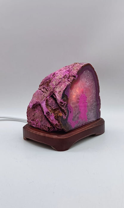 Pink Agate Lamp 2478g Crystal Wellness