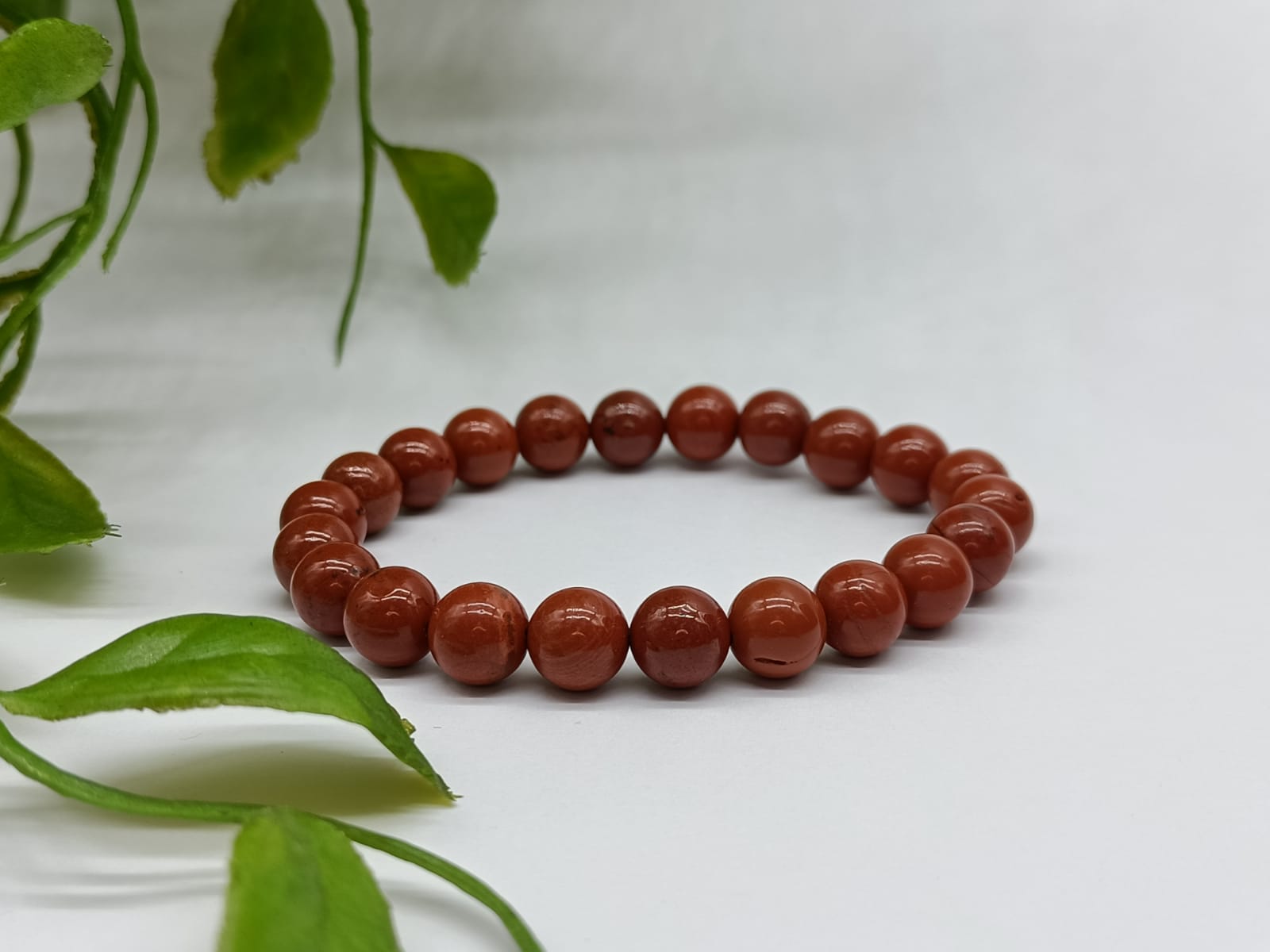 Red Jasper Beads Bracelet Crystal Wellness