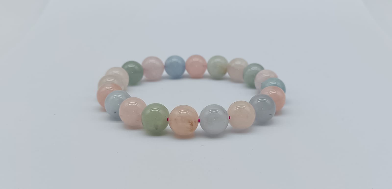 Aquamarine Morganite and Jade Bracelet