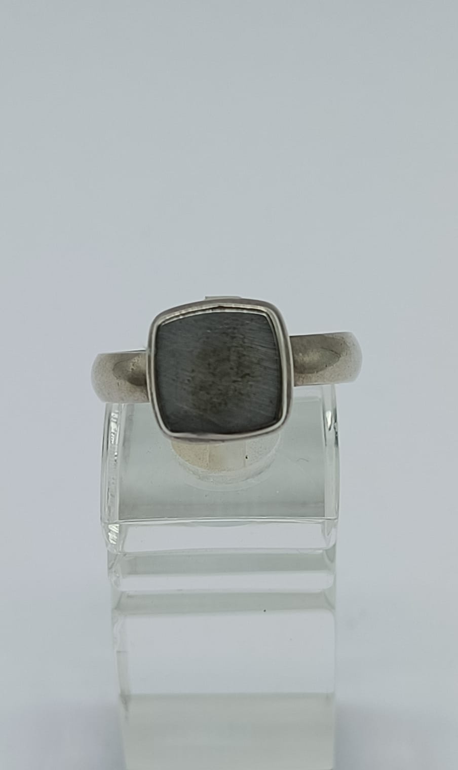 Gibeon Meteorite 925 Sterling Silver Ring Size 9