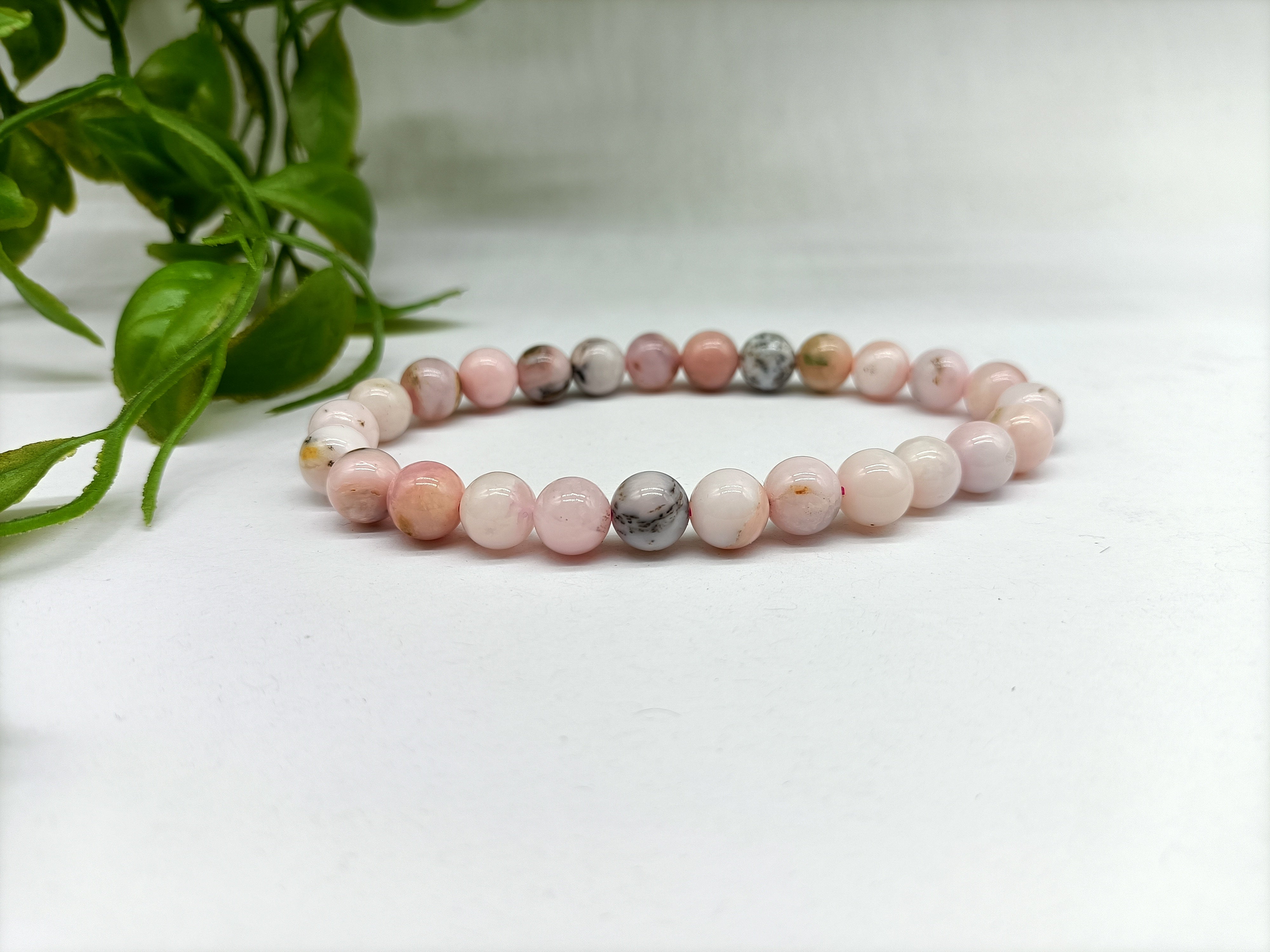 Pink Peruvian Opal Bracelet Crystal Wellness