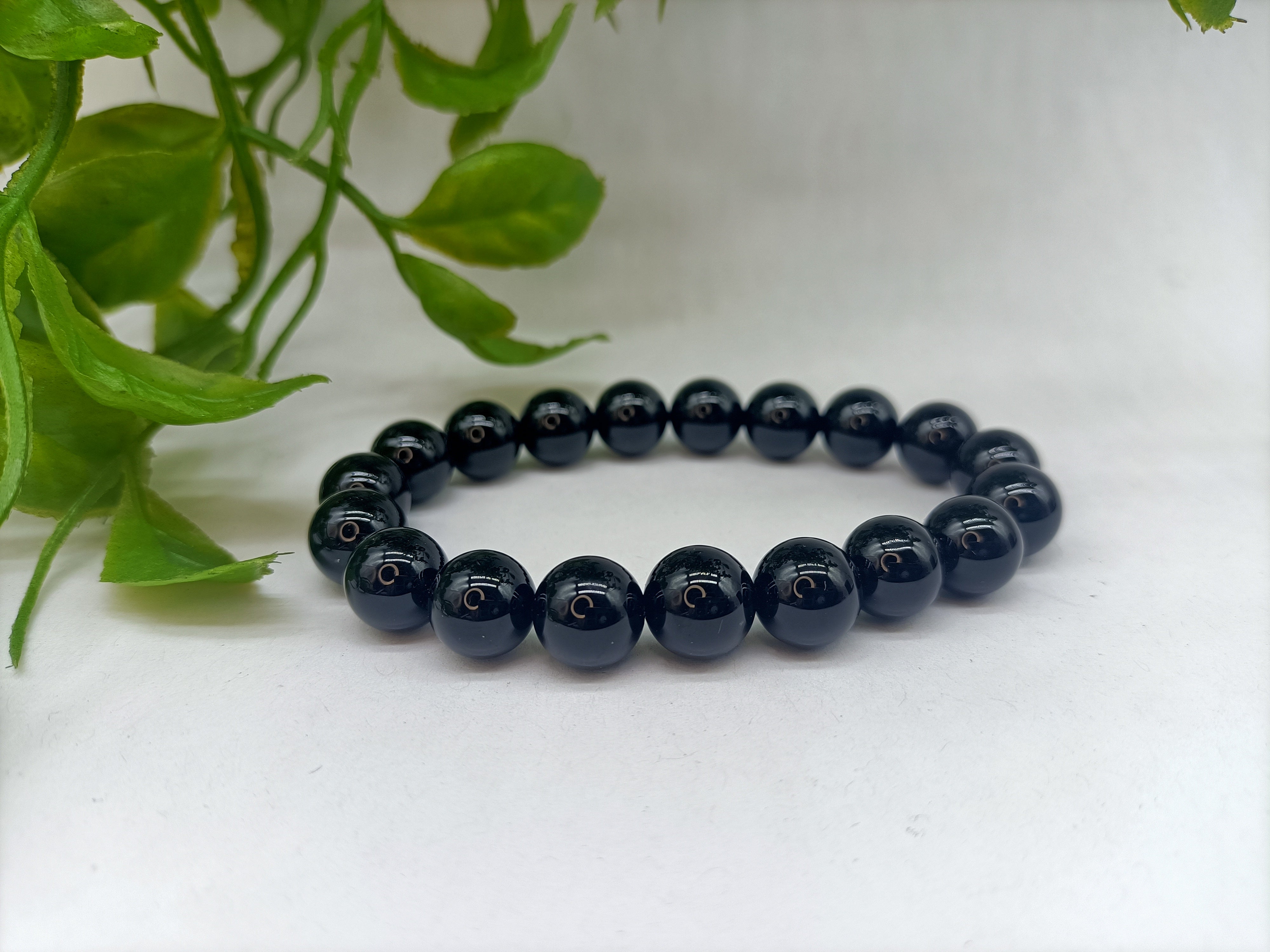 Black Tourmaline Beads Bracelet - Crystal Wellness